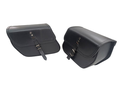 For Royal Enfield Goan Classic 350 Pannier Bags Black Color With Saddle Stay