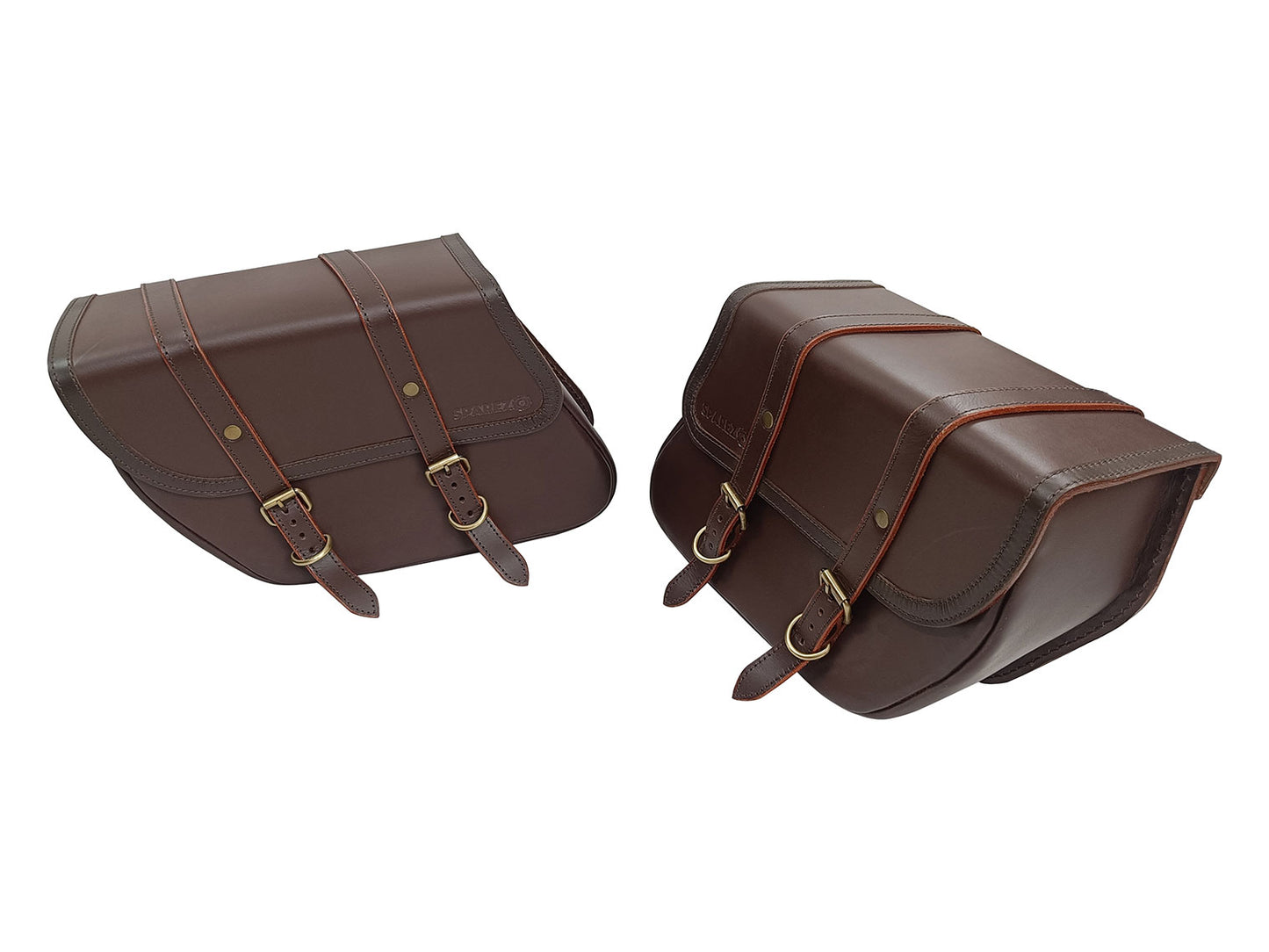 For Royal Enfield Goan Classic 350 Pannier Bags Brown Color With Saddle Stay