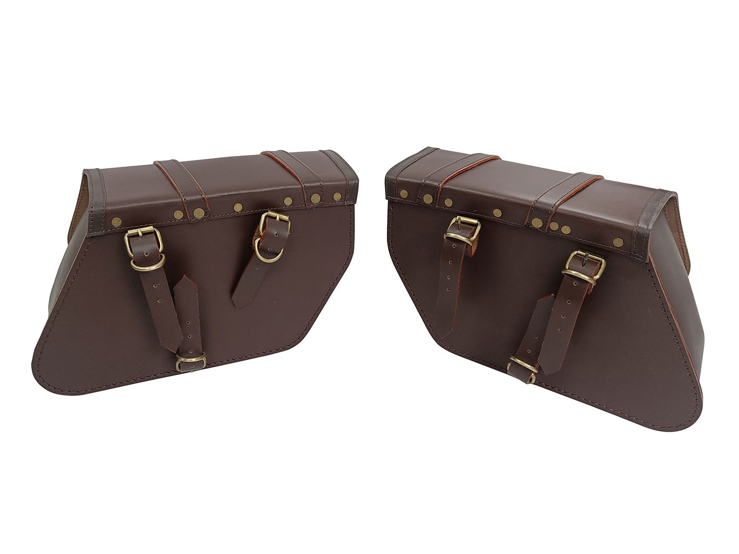 For Royal Enfield Goan Classic 350 Pannier Bags Brown Color With Saddle Stay