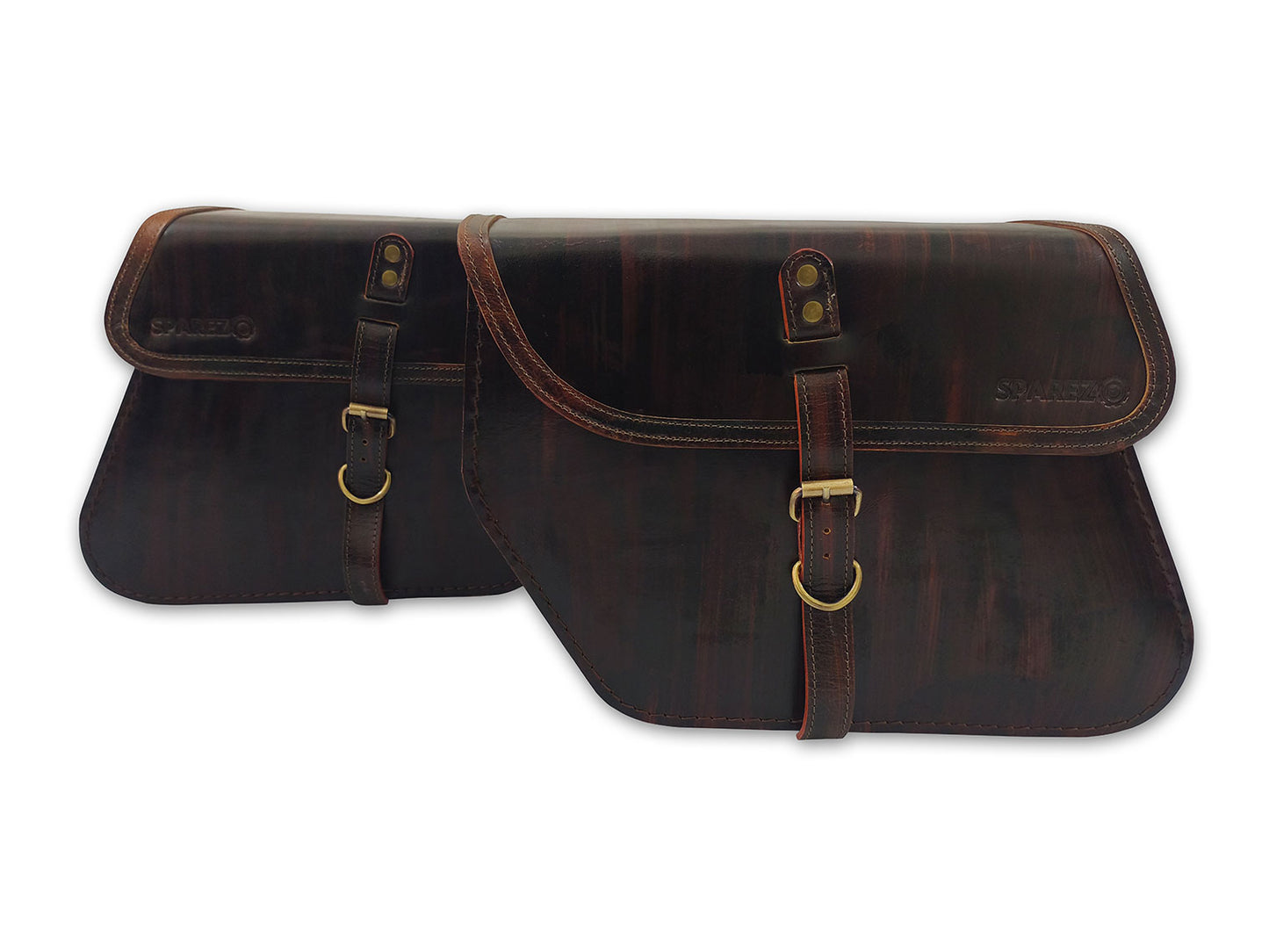 For Royal Enfield Goan Classic 350 Pannier Bags Antique Brown With Saddle Stay
