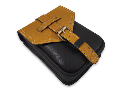 For Royal Enfield Bullet & Goan Classic 350 Magnetic Tank Pouch Yellow & Black