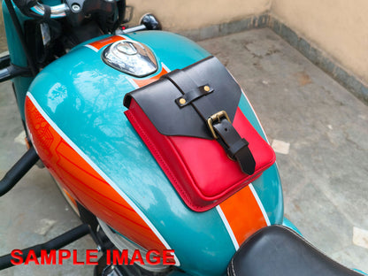 For Royal Enfield Bullet & Goan Classic 350 Magnetic Tank Pouch Black & Yellow