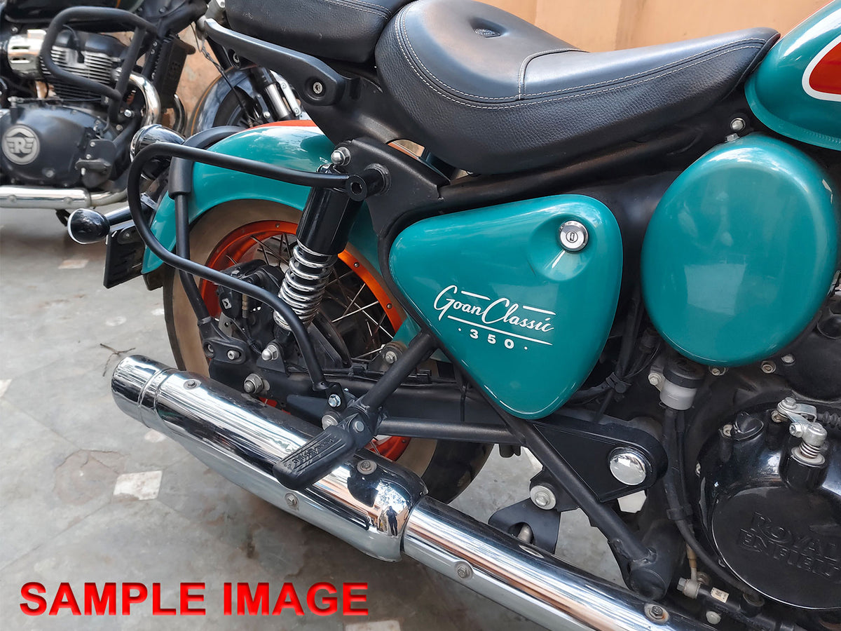 For Royal Enfield New Bullet 350 Pannier Mounting Rails Black