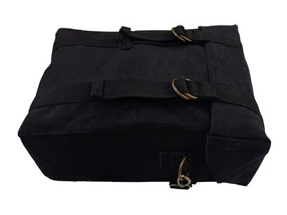 For Royal Enfield New Bullet 350 Military Pannier Bags Black Color & Mounting