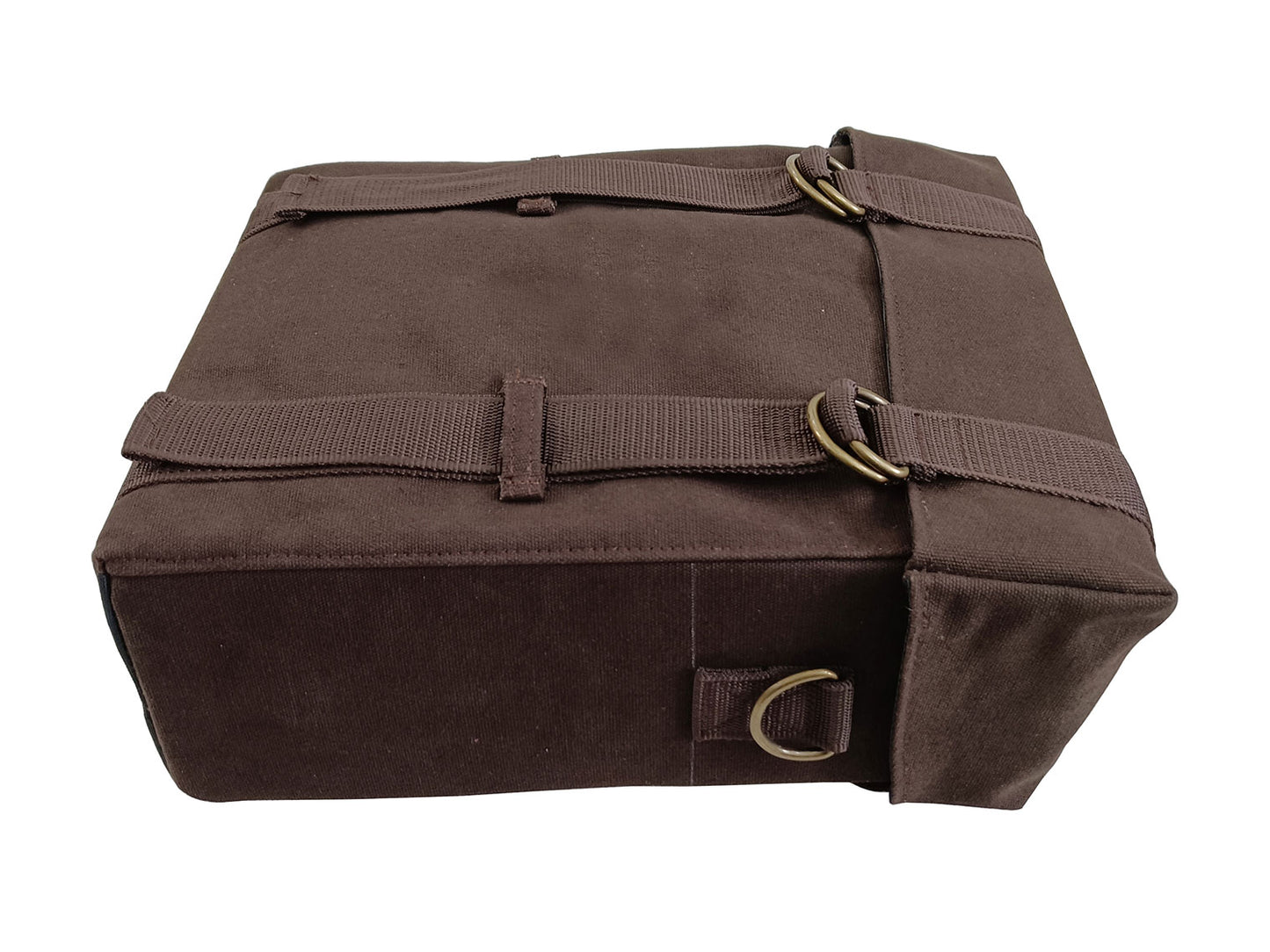For Royal Enfield New Bullet 350 Military Pannier Bags Coffee Brown & Mounting