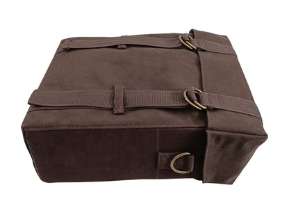 For Royal Enfield New Bullet 350 Military Pannier Bags Coffee Brown & Mounting