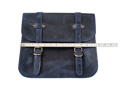 For Royal Enfield New Bullet 350 Leather Pannier Bags With Mounting D3