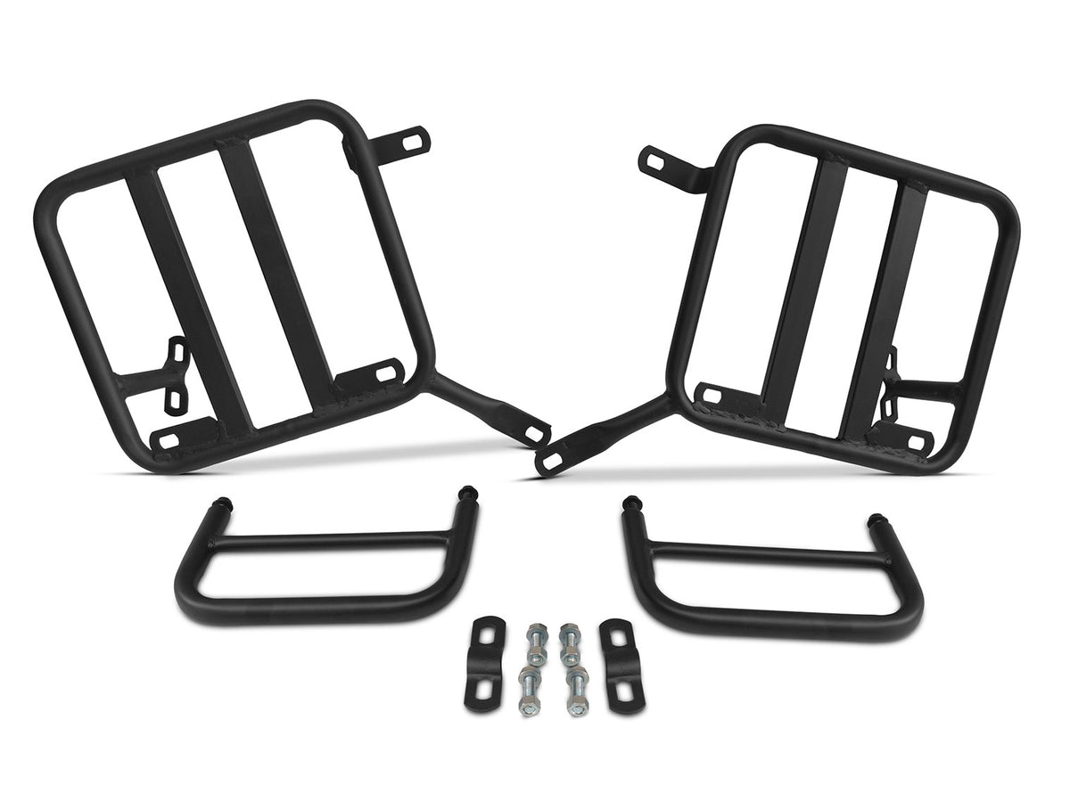 For Royal Enfield New Bullet 350 Leather Pannier Bags With Mounting D8