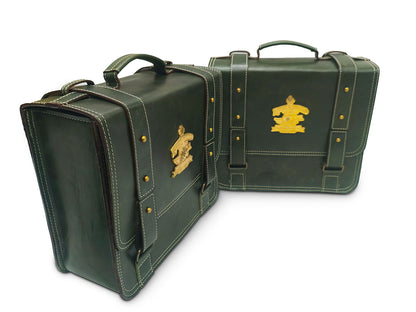 For Royal Enfield New Bullet 350 Leather Pannier Bags With Mounting D15