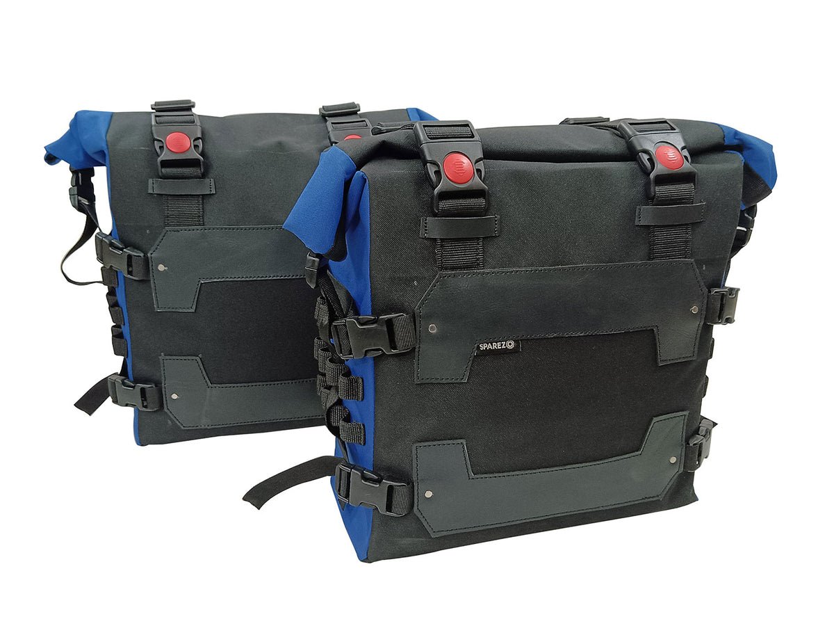 For Royal Enfield New Bullet 350 Canvas Pannier Bags With Mounting D17