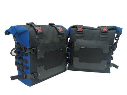 For Royal Enfield New Bullet 350 Canvas Pannier Bags With Mounting D17