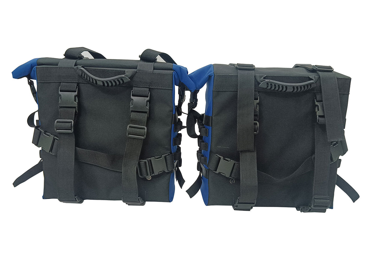 For Royal Enfield New Bullet 350 Canvas Pannier Bags With Mounting D17
