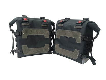For Royal Enfield New Bullet 350 Canvas Pannier Bags With Mounting D18