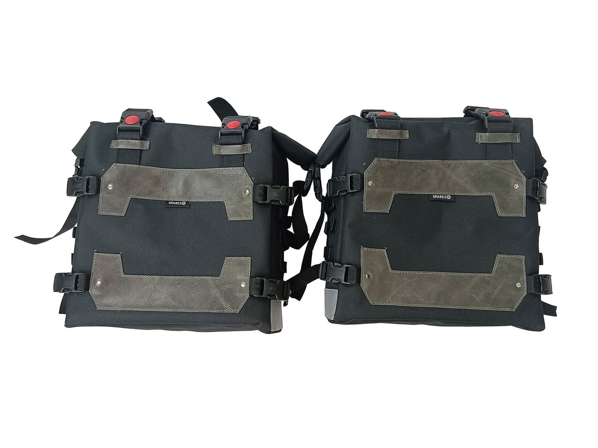 For Royal Enfield New Bullet 350 Canvas Pannier Bags With Mounting D18