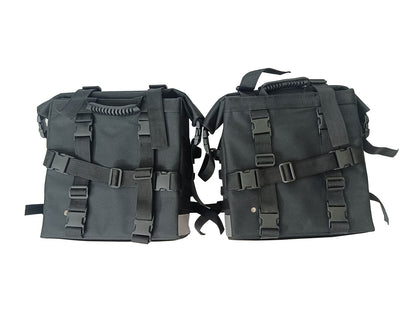 For Royal Enfield New Bullet 350 Canvas Pannier Bags With Mounting D18