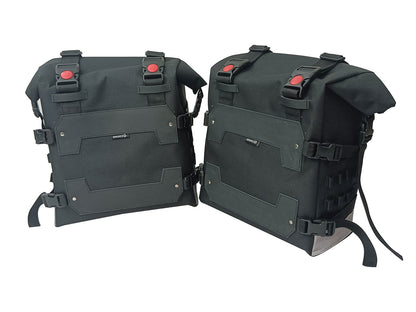 For Royal Enfield New Bullet 350 Canvas Pannier Bags With Mounting D19