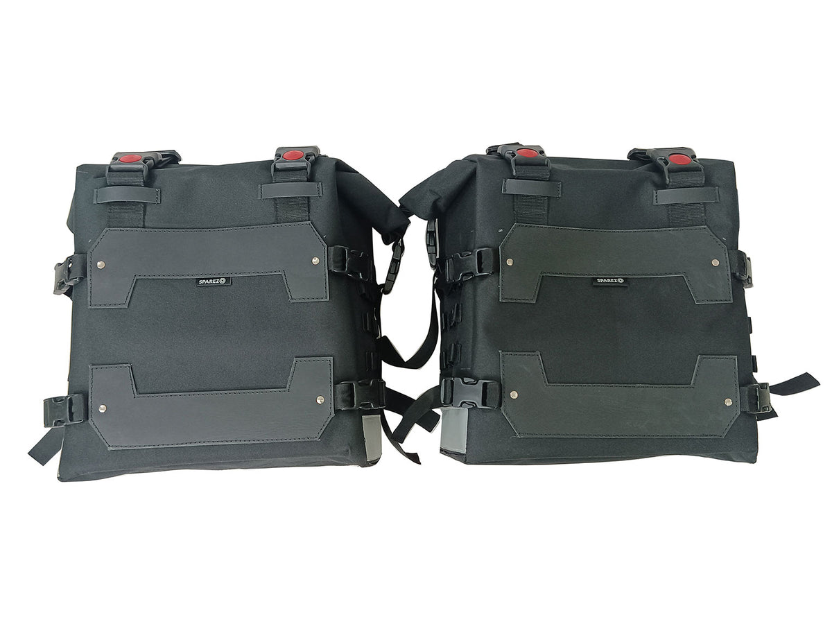For Royal Enfield New Bullet 350 Canvas Pannier Bags With Mounting D19
