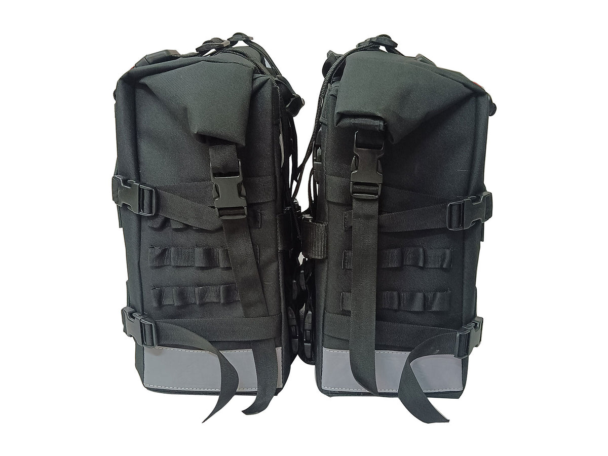 For Royal Enfield New Bullet 350 Canvas Pannier Bags With Mounting D19