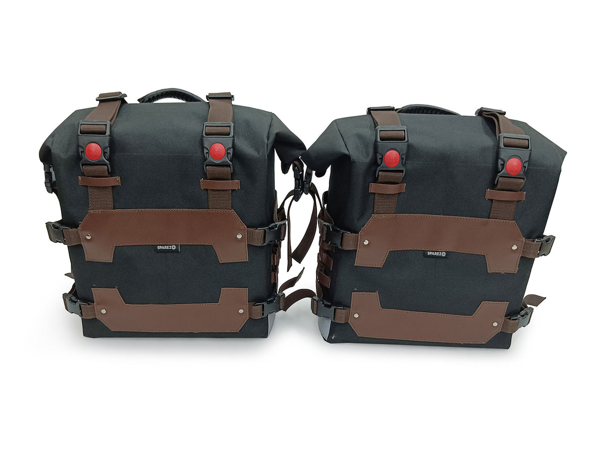 For Royal Enfield New Bullet 350 Canvas Pannier Bags With Mounting D20