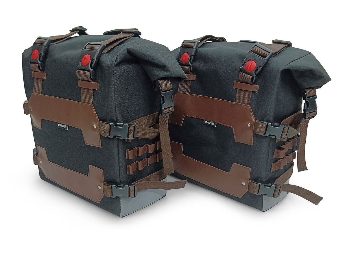 For Royal Enfield New Bullet 350 Canvas Pannier Bags With Mounting D20