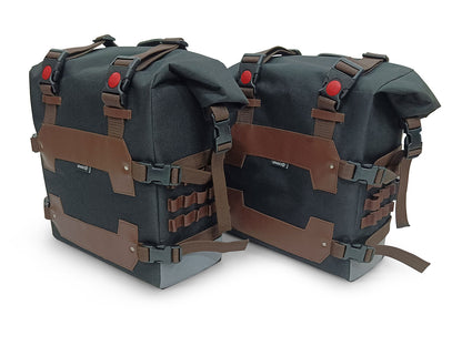 For Royal Enfield New Bullet 350 Canvas Pannier Bags With Mounting D20