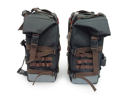 For Royal Enfield New Bullet 350 Canvas Pannier Bags With Mounting D20