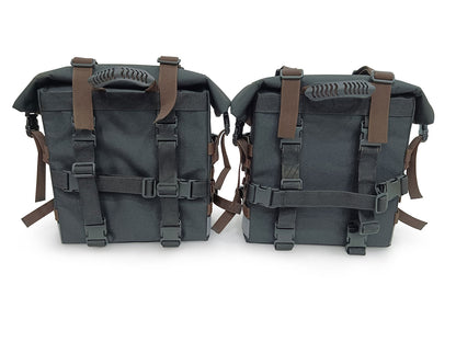 For Royal Enfield New Bullet 350 Canvas Pannier Bags With Mounting D20