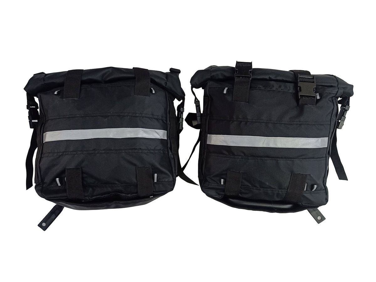 For Royal Enfield New Bullet 350 Canvas Pannier Bags With Mounting D21