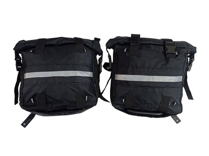 For Royal Enfield New Bullet 350 Canvas Pannier Bags With Mounting D21