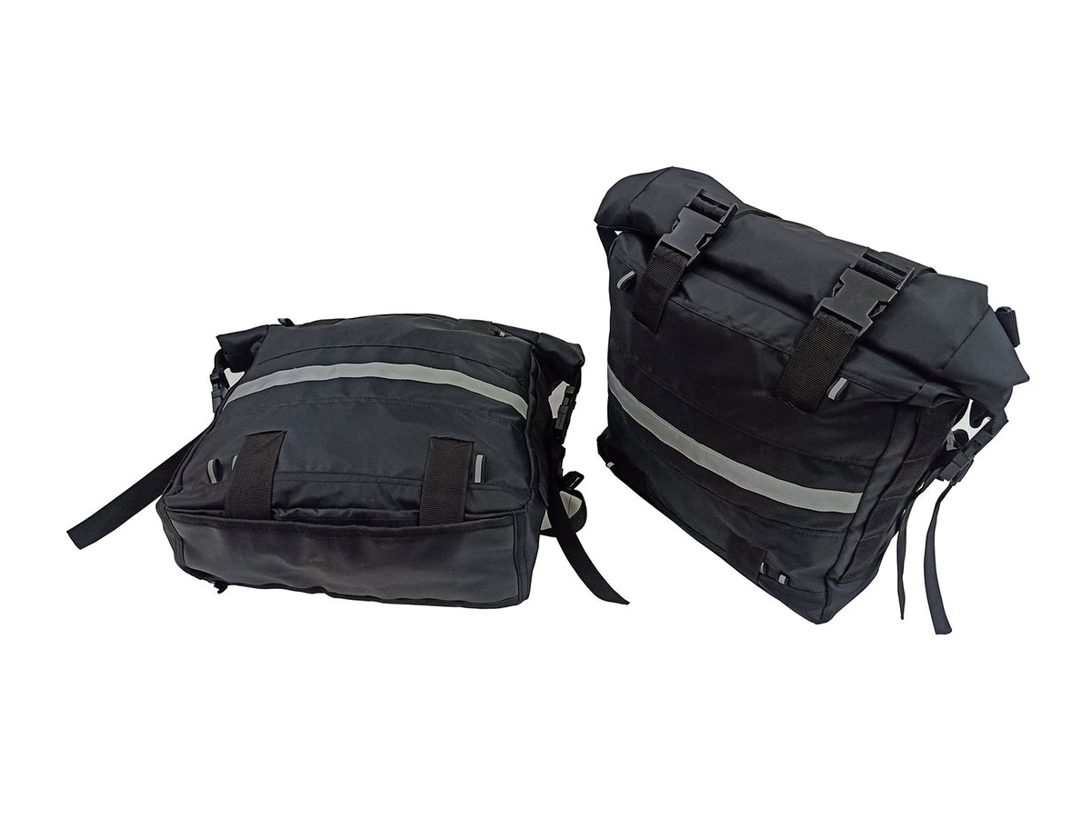 For Royal Enfield New Bullet 350 Canvas Pannier Bags With Mounting D21