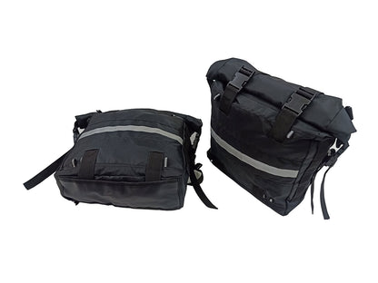For Royal Enfield New Bullet 350 Canvas Pannier Bags With Mounting D21