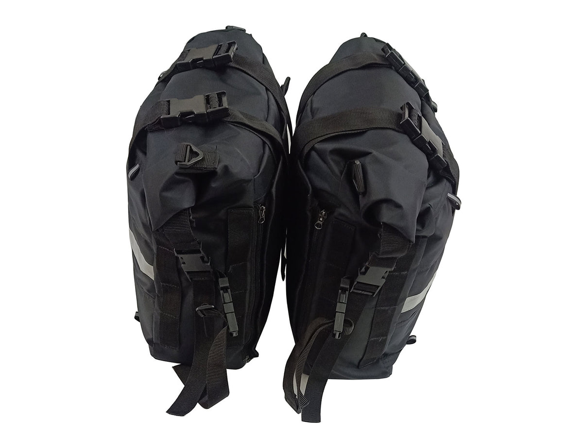 For Royal Enfield New Bullet 350 Canvas Pannier Bags With Mounting D21