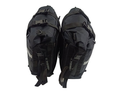 For Royal Enfield New Bullet 350 Canvas Pannier Bags With Mounting D21