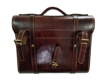 For Royal Enfield New Bullet 350 Leather Pannier Bags With Mounting D24