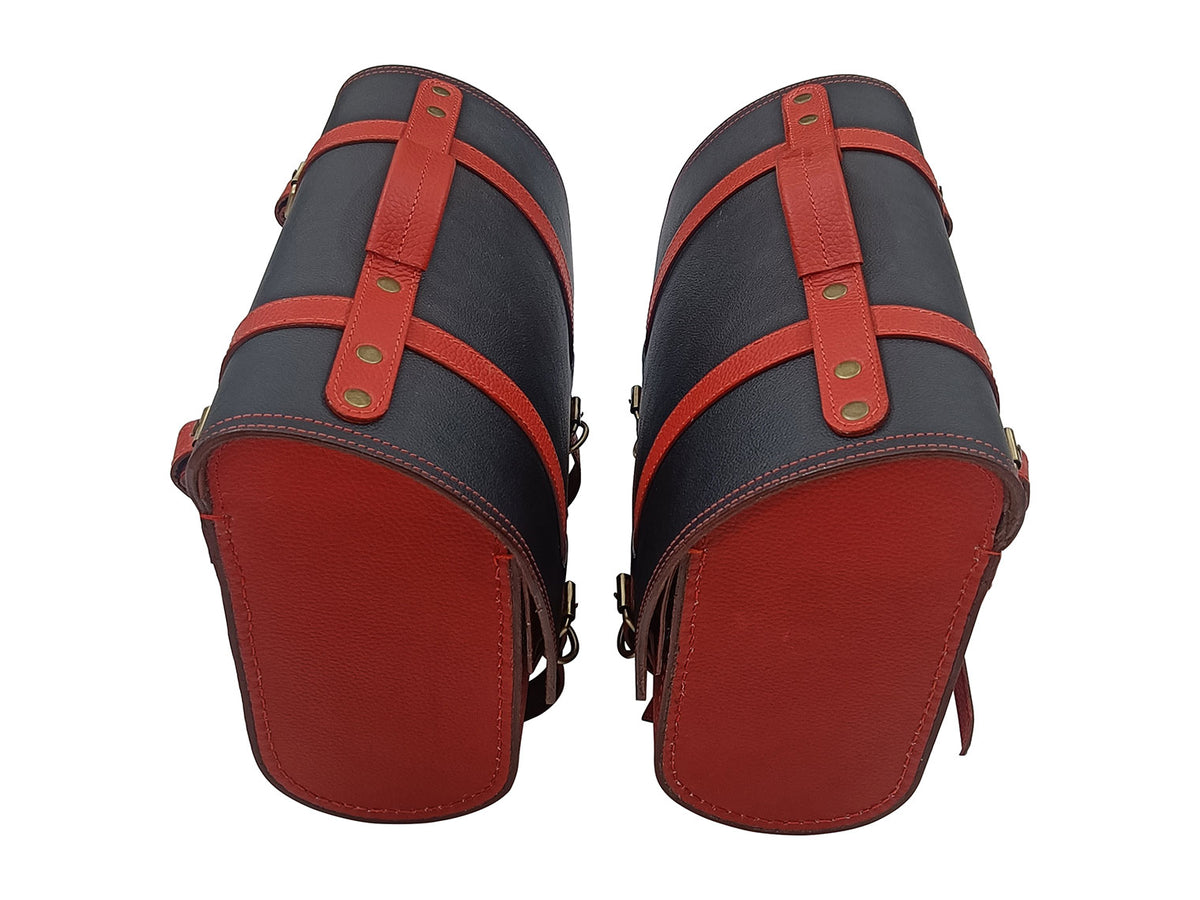 For Royal Enfield New Bullet 350 Leather Pannier Bags With Mounting D25