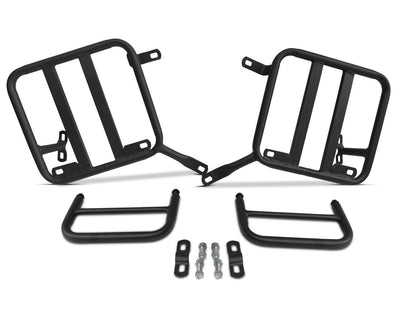For Royal Enfield New Bullet 350 Genuine Leather Pannier Bags & Mounting D29