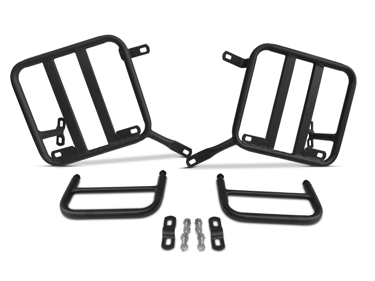 For Royal Enfield New Bullet 350 Genuine Leather Pannier Mounting & Bags D32