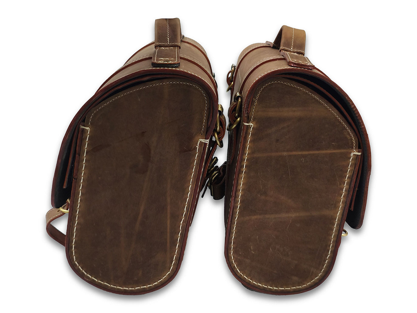 For Royal Enfield Bullet & Goan Classic 350 Genuine Leather Pannier Bags D3