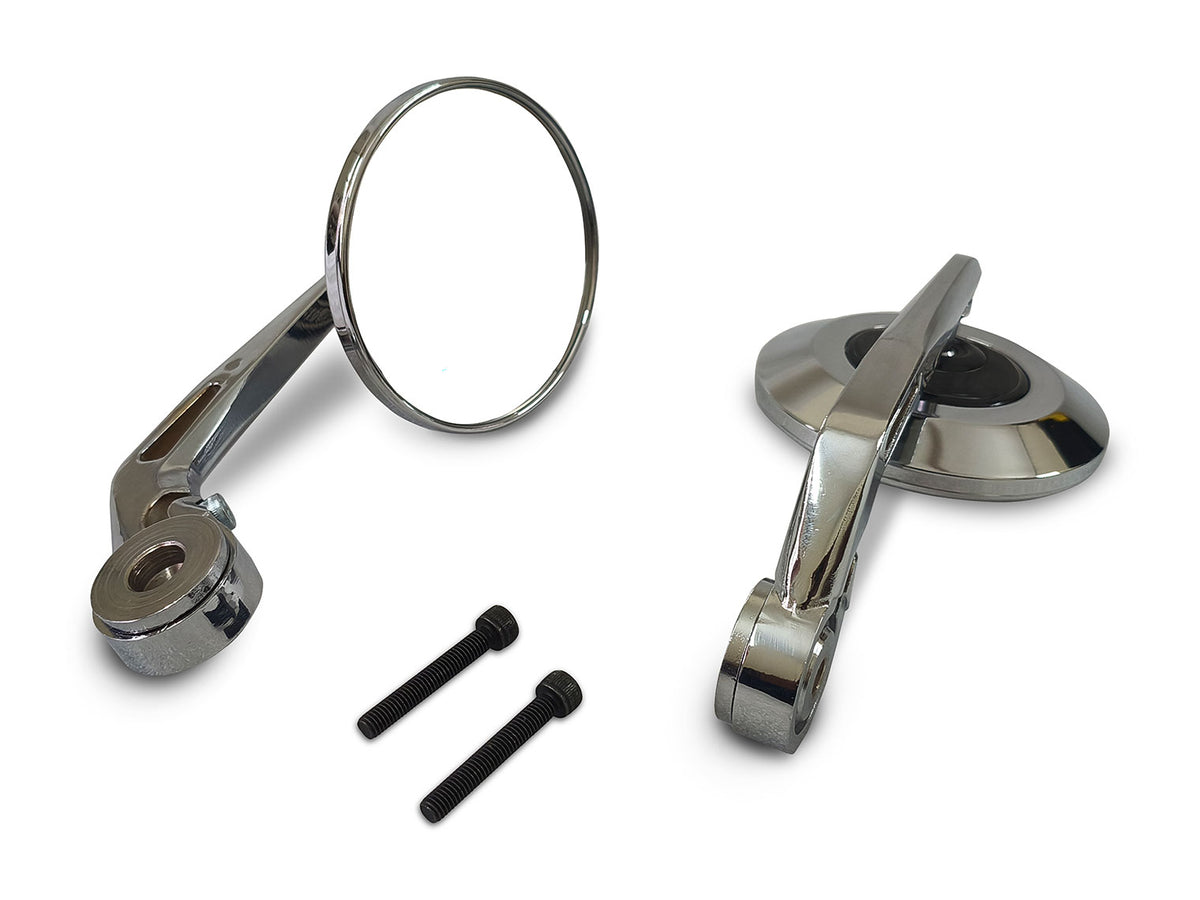 For Royal Enfield Classic Reborn & Meteor 350 Bar End Mirror Chrome D2