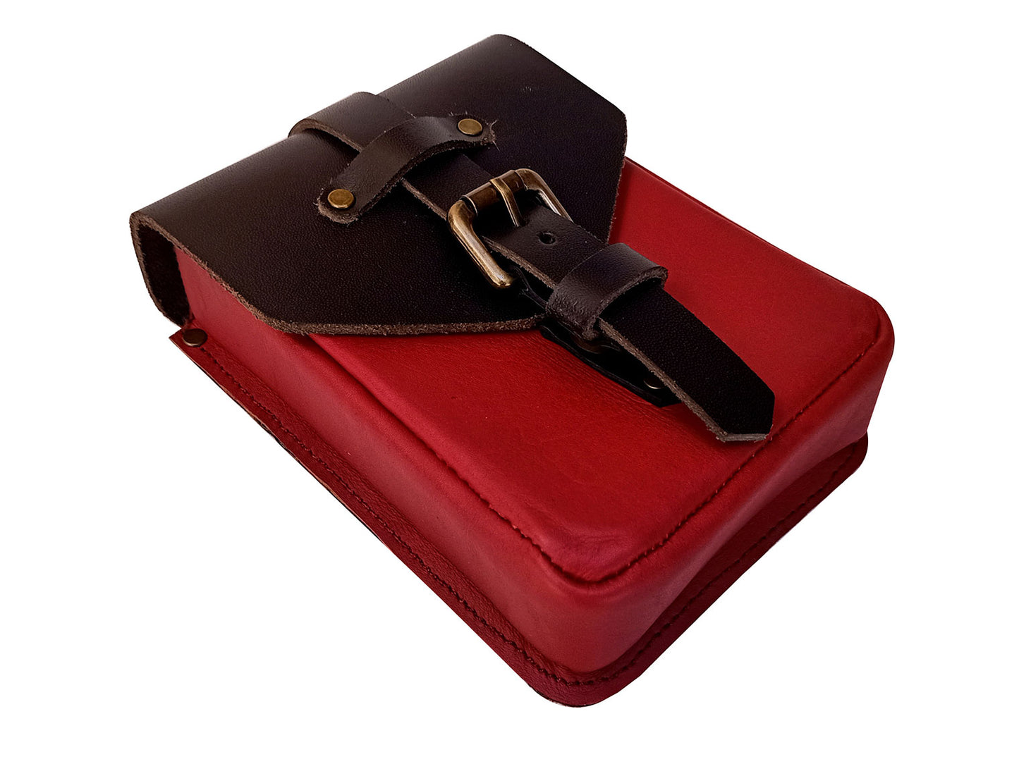 Fit For Royal Enfield Classic Reborn 350 Magnetic Tank Pouch Red & Black