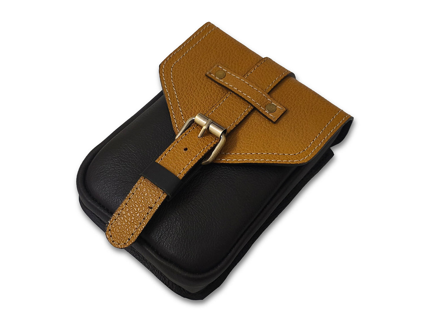 For Royal Enfield Classic Reborn 350 Magnetic Tank Pouch Yellow & Black