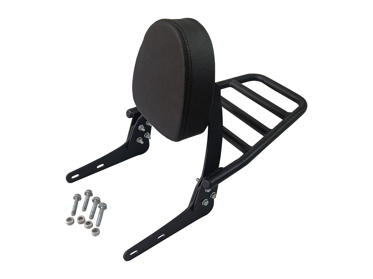 For Royal Enfield Classic Reborn 350 Black Rear Luggage Rack with Backrest
