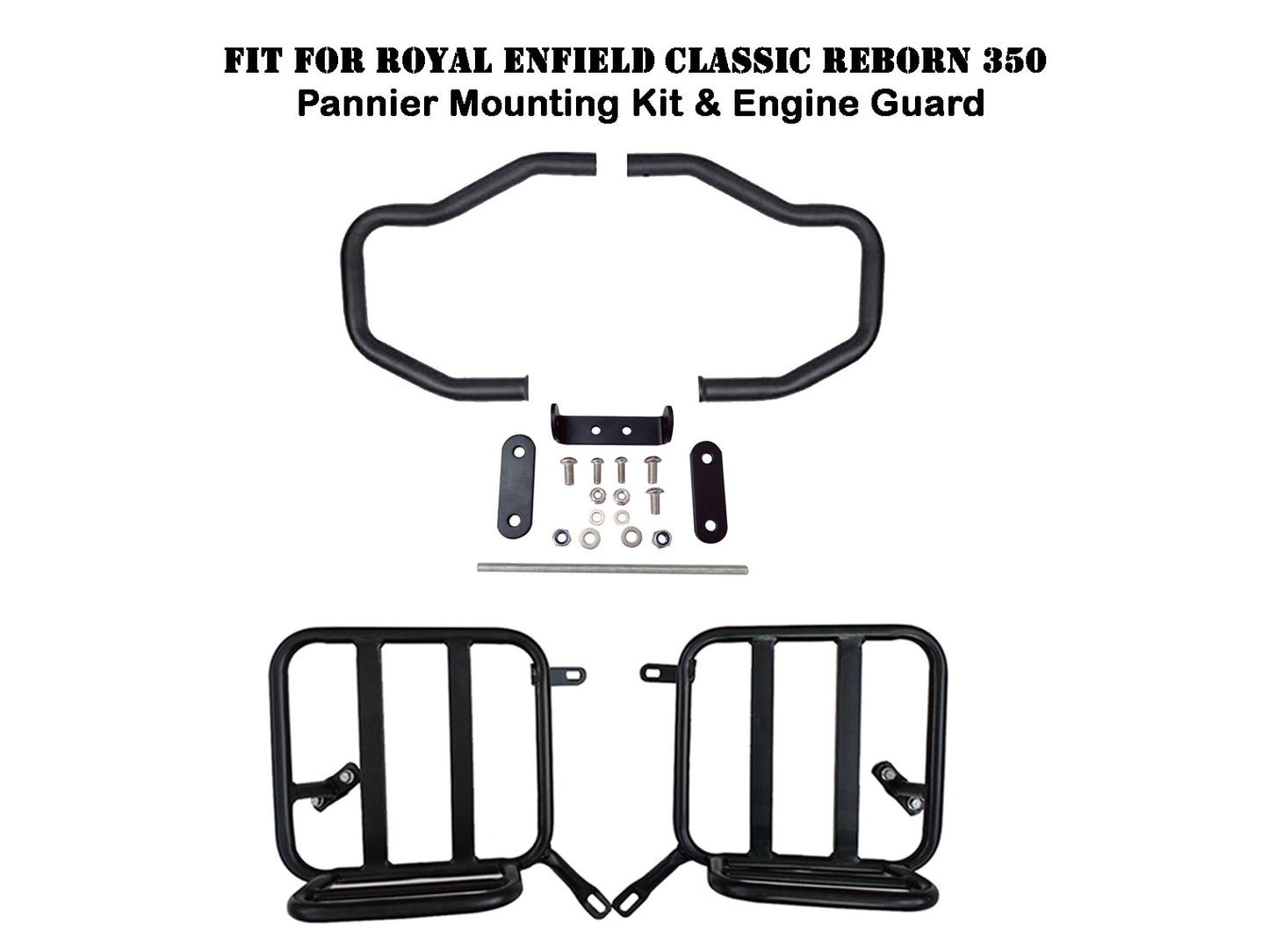 Fit For Royal Enfield Classic Reborn 350 Pannier Mounting Kit & Engine Guard