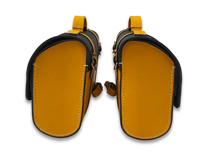 For Royal Enfield Classic Reborn 350 Genuine Leather Pannier Bags And Tank Pouch D3