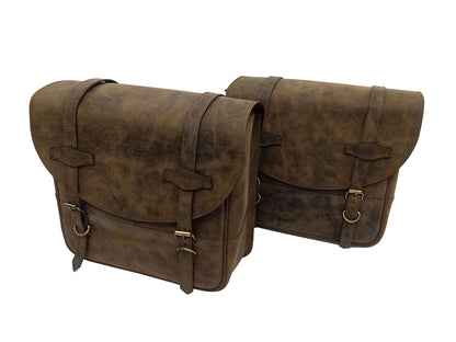 For Royal Enfield Classic Reborn 350 Genuine Leather Pannier Bags And Mounting D1