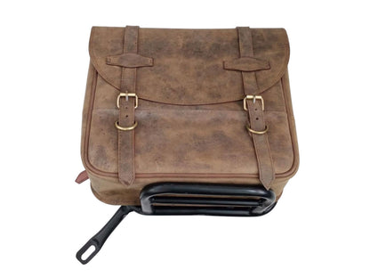For Royal Enfield Classic Reborn 350 Genuine Leather Pannier Bags And Mounting D1