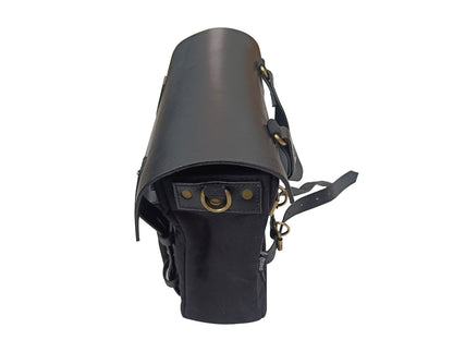 For Royal Enfield Classic Reborn 350 Leather & Canvas Pannier Bags And Mounting D2