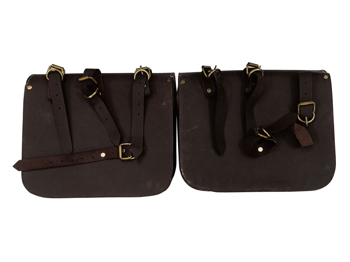 For Royal Enfield Classic Reborn 350 Genuine Leather Pannier Bags And Mounting D3