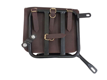 For Royal Enfield Classic Reborn 350 Genuine Leather Pannier Bags And Mounting D3