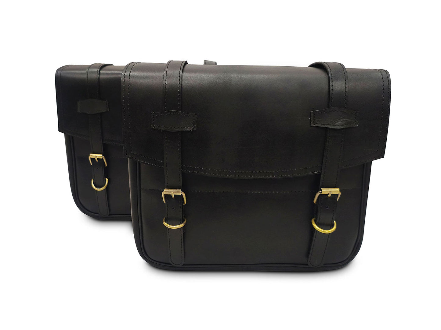 For Royal Enfield Classic Reborn 350 Genuine Leather Pannier Bags And Mounting D7